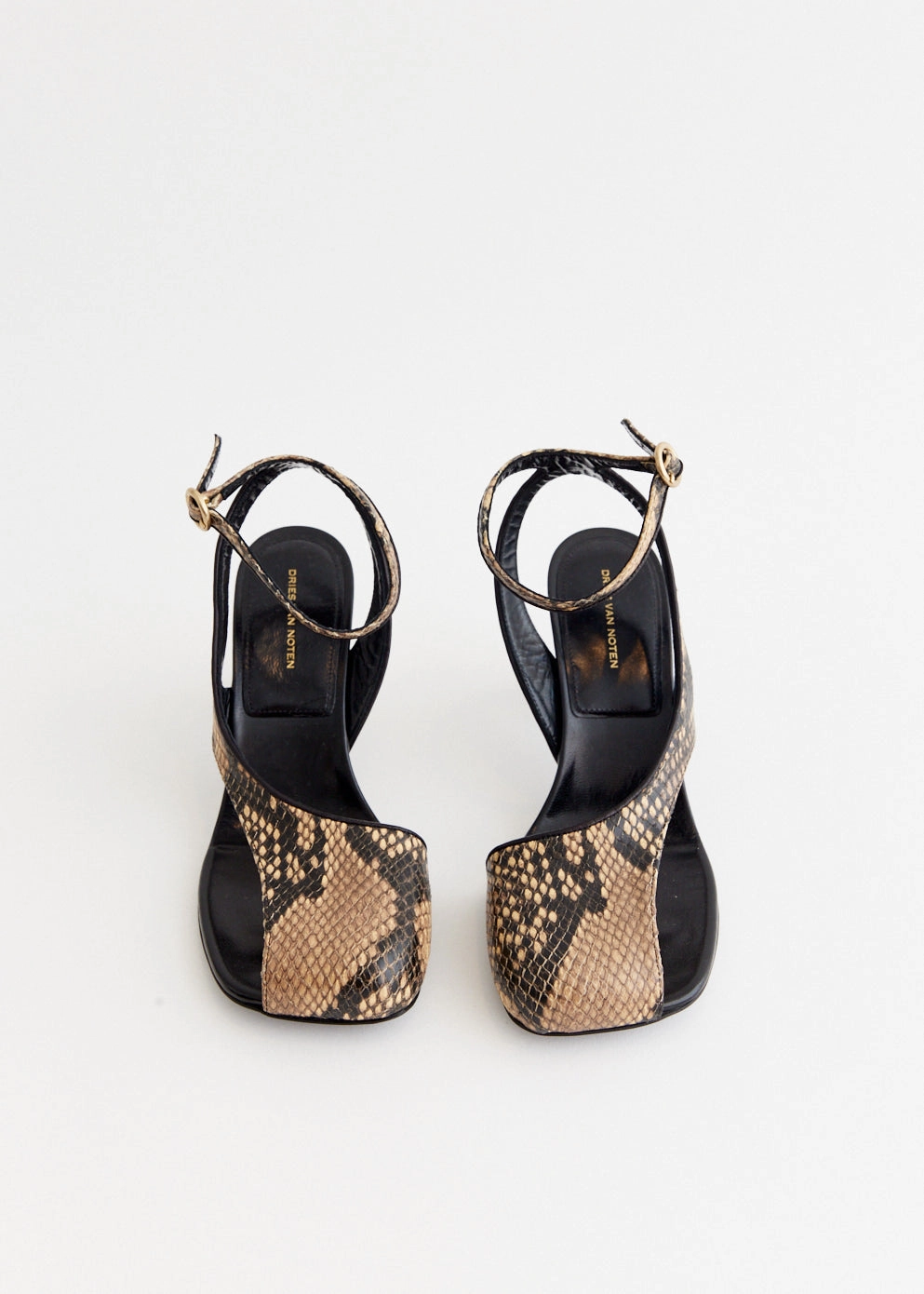 Asymmetric Virgo Leather Sandals