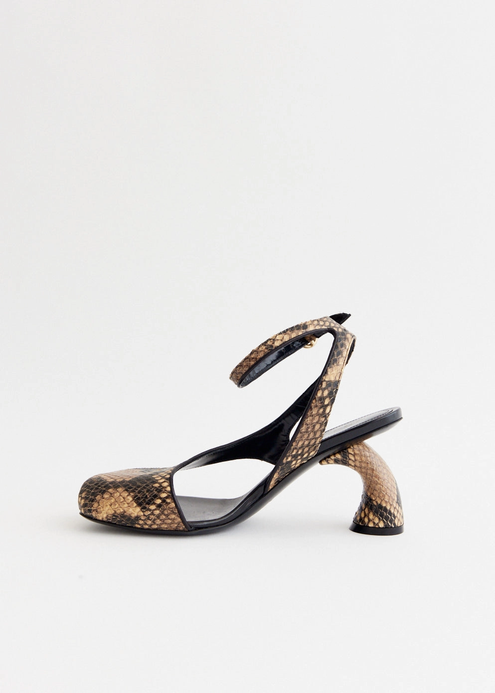 Asymmetric Virgo Leather Sandals