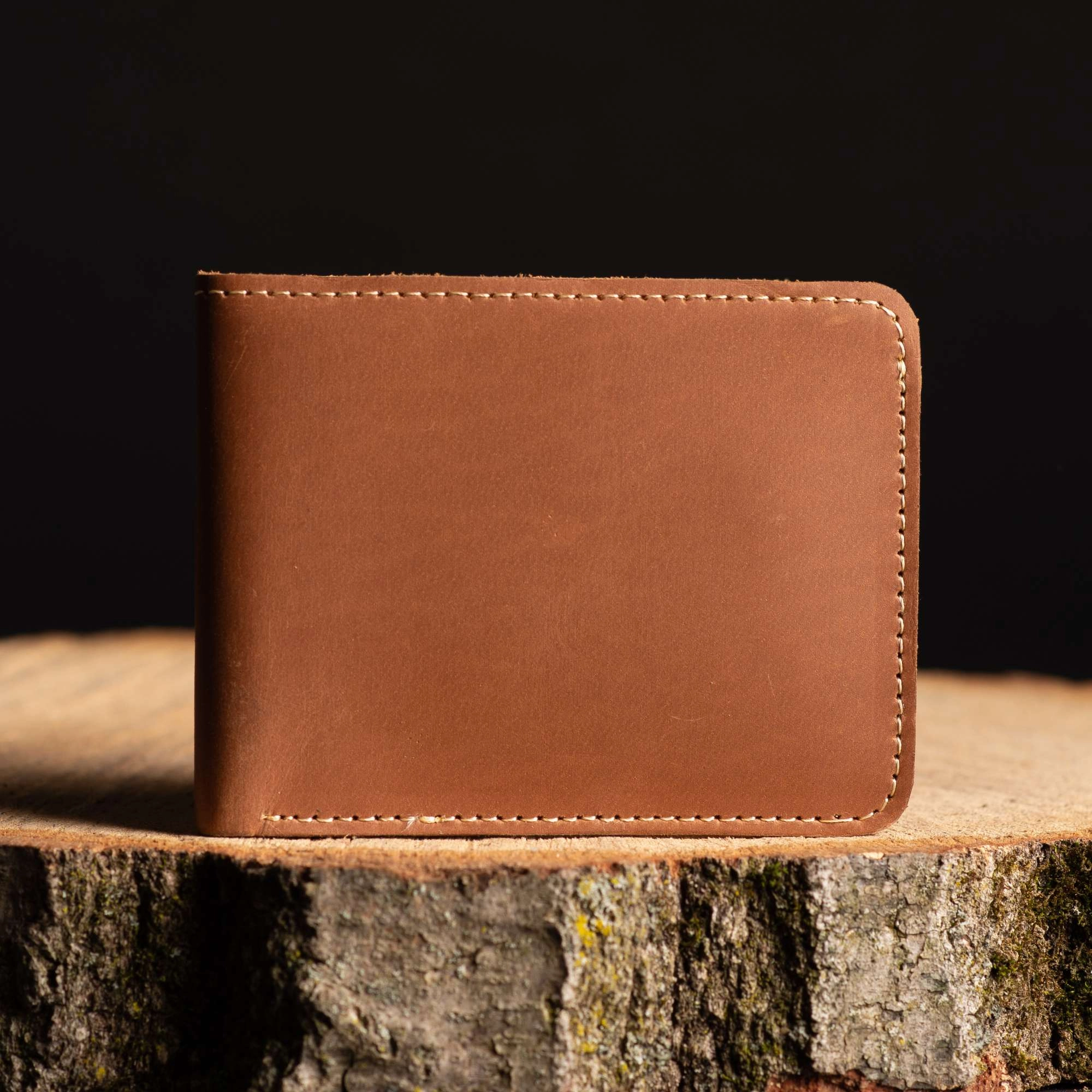 Black Full Grain Leather Minimalist Wallet