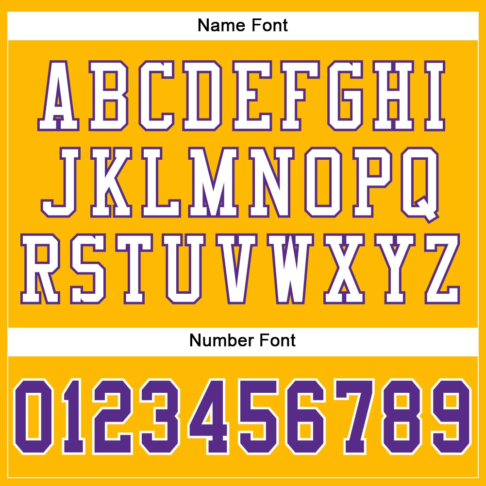Custom Gold Purple-White Mesh Authentic Football Jersey
