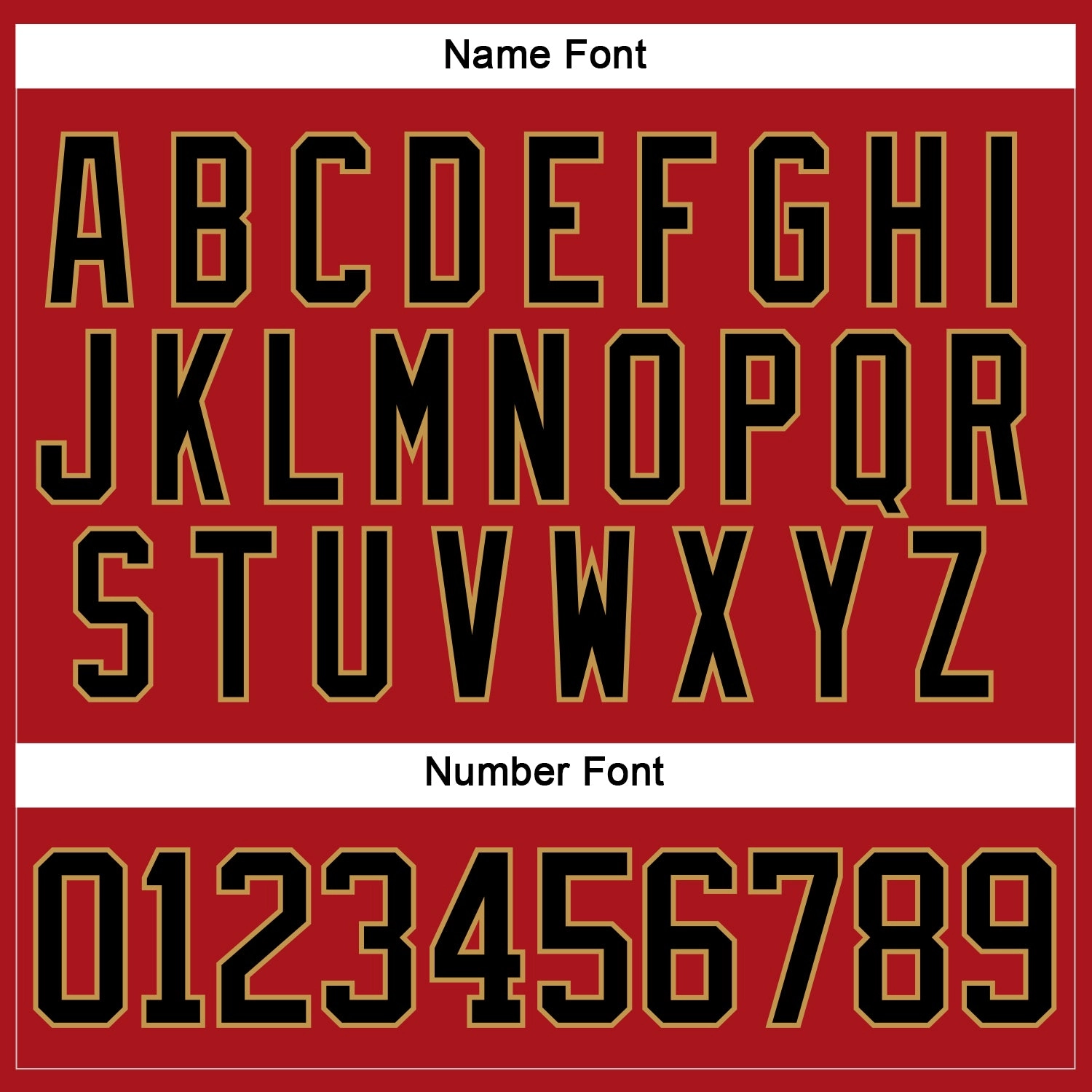 Custom Red Black-Old Gold Hockey Jersey
