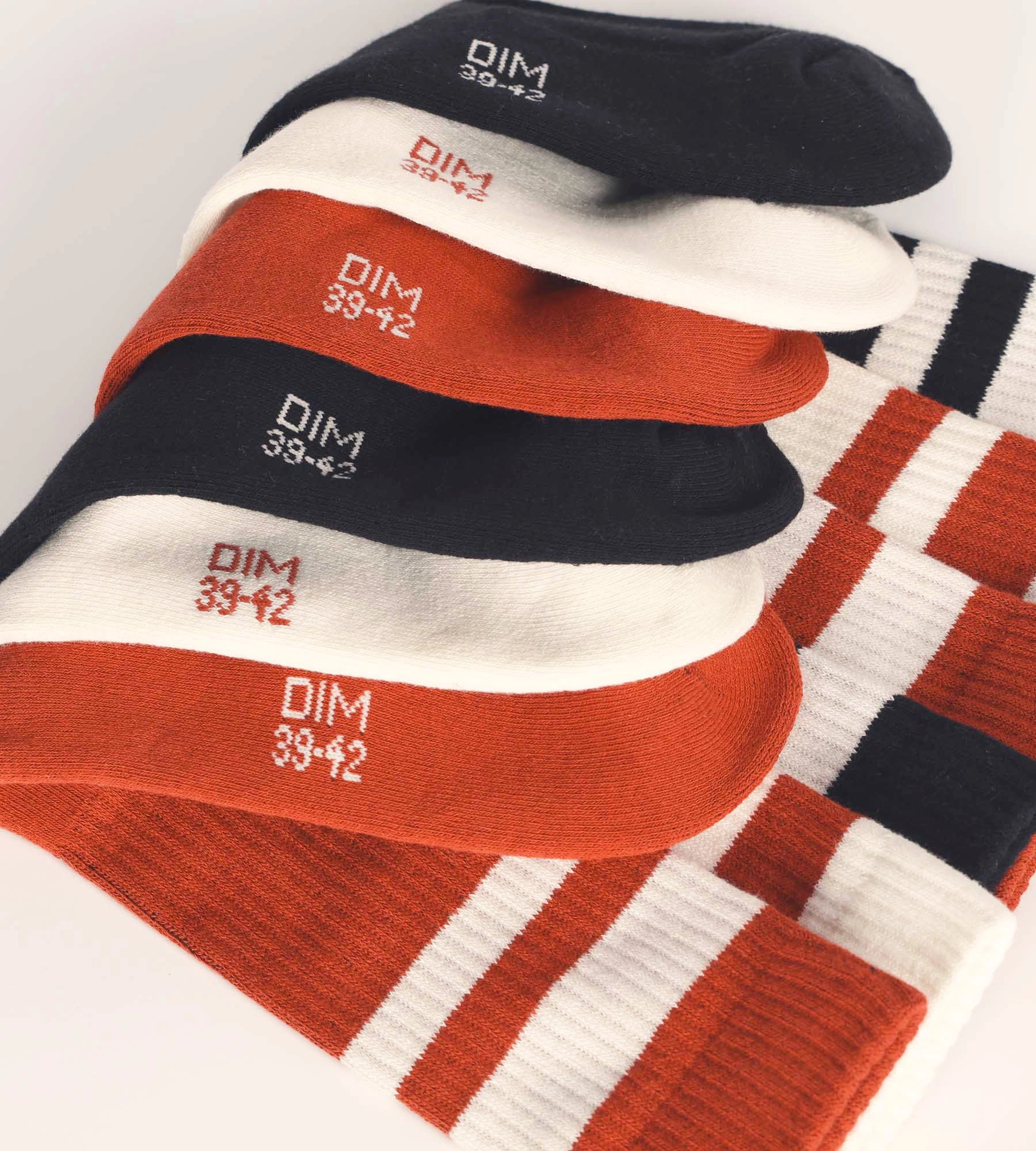 Lot de 3 paires de chaussettes homme en coton Rouge EcoDim Sport