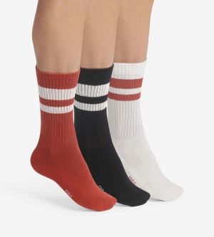Lot de 3 paires de chaussettes homme en coton Rouge EcoDim Sport