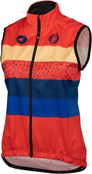 Salsa Team Polytone Womens Vest - Red w/ Stripes Medium