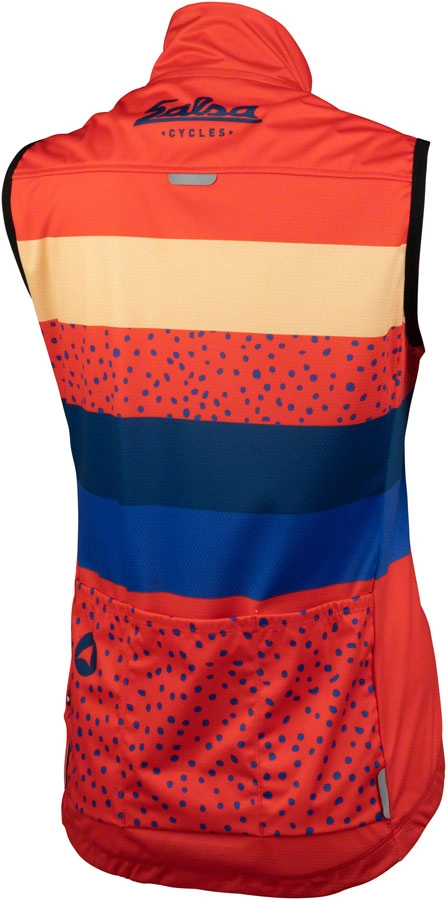Salsa Team Polytone Womens Vest - Red w/ Stripes Medium
