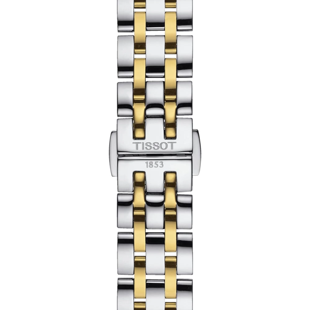 Tissot Classic Dream Lady 28mm Silver Dial Yellow Gold PVD Steel Quartz Watch T1292102203100