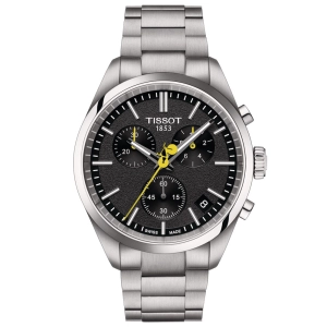 Tissot PR 100 Tour De France 40mm Black Dial Quartz Chronograph Gents Watch T1504171105100
