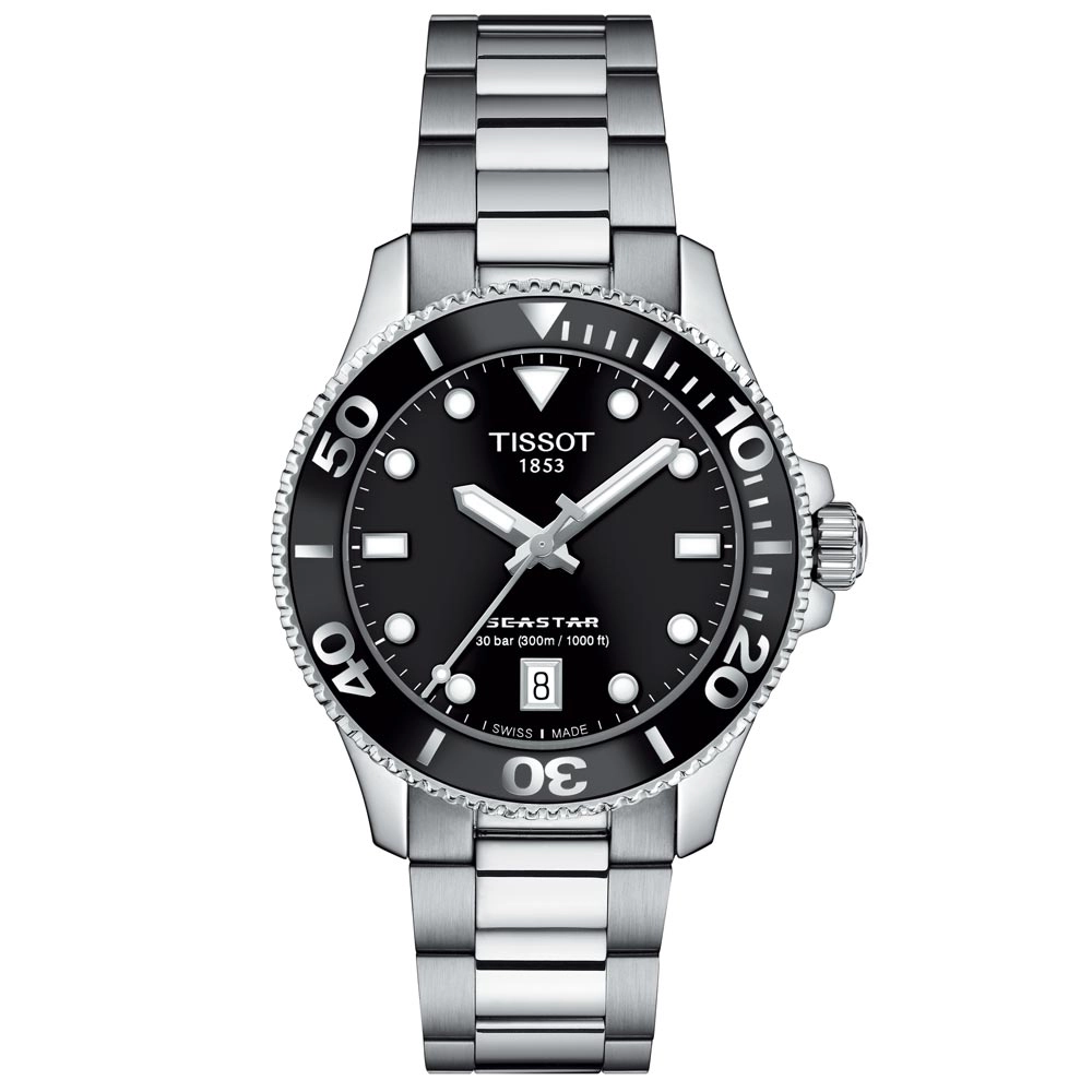 Tissot Seastar 1000 Black Dial 36mm Quartz Watch T1202101105100