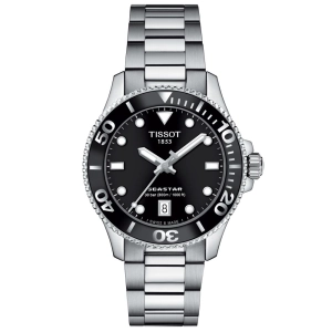 Tissot Seastar 1000 Black Dial 36mm Quartz Watch T1202101105100