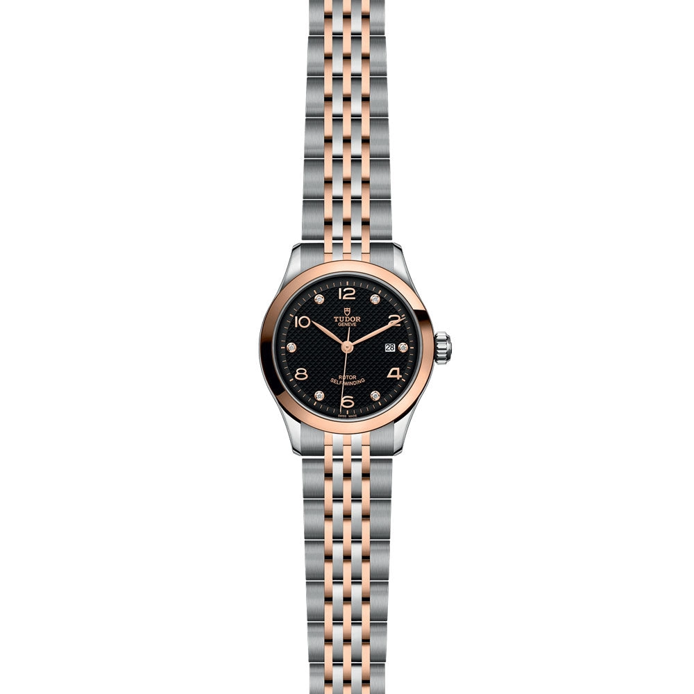 TUDOR 1926 28mm Black Dial Steel & Gold Ladies Watch M91351-0004