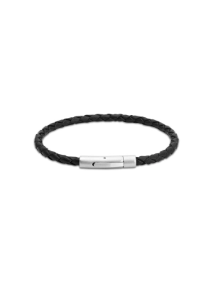Unique & Co. 21cm Black Leather Bracelet