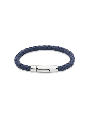 Unique & Co. 21cm Blue Leather Bracelet