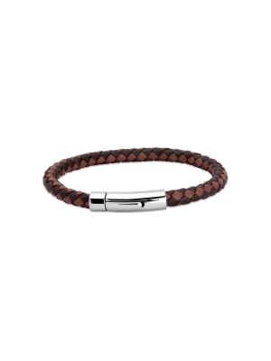 Unique & Co. 21cm Dark and Light Brown Leather Bracelet
