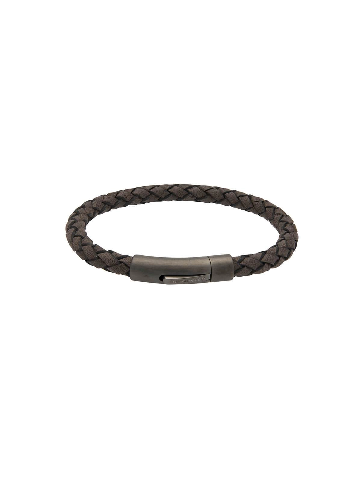 Unique & Co. 21cm Moroccan Brown Leather Bracelet