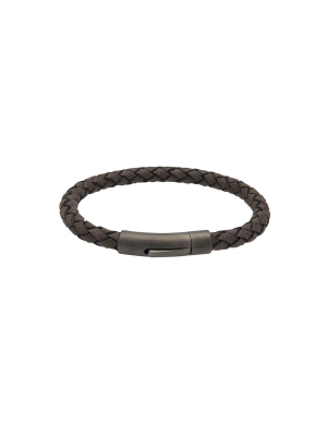 Unique & Co. 21cm Moroccan Brown Leather Bracelet