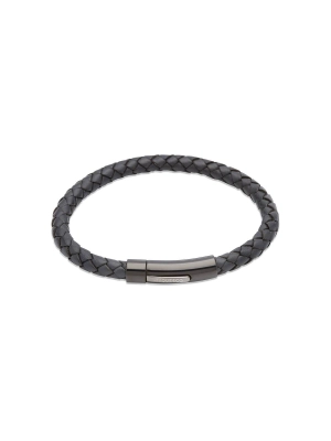 Unique & Co. 21cm Navy Blue Leather Bracelet