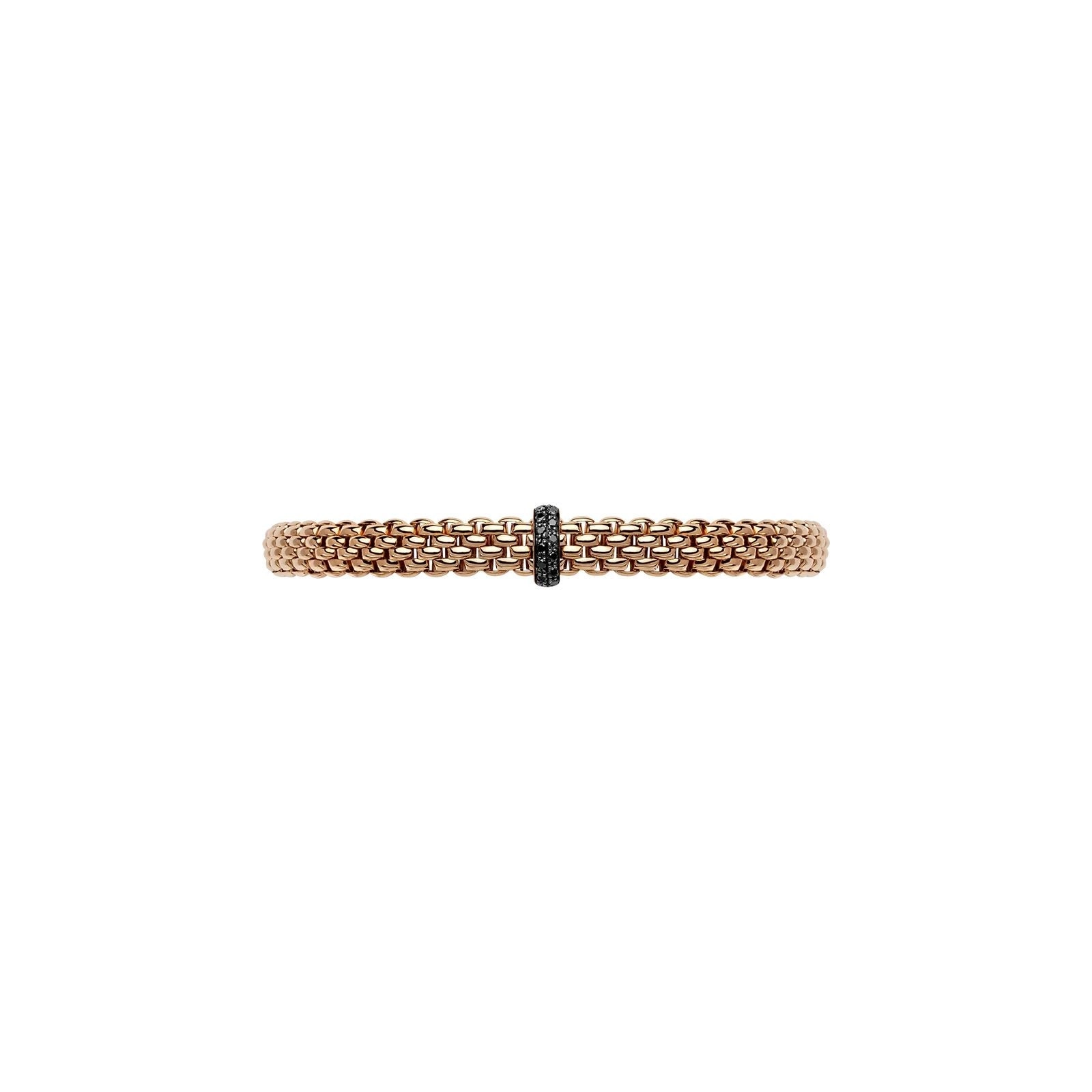 Vendome 18ct Rose Gold Black Diamond Flex'it Bracelet 56002BX_BN_R_X3X