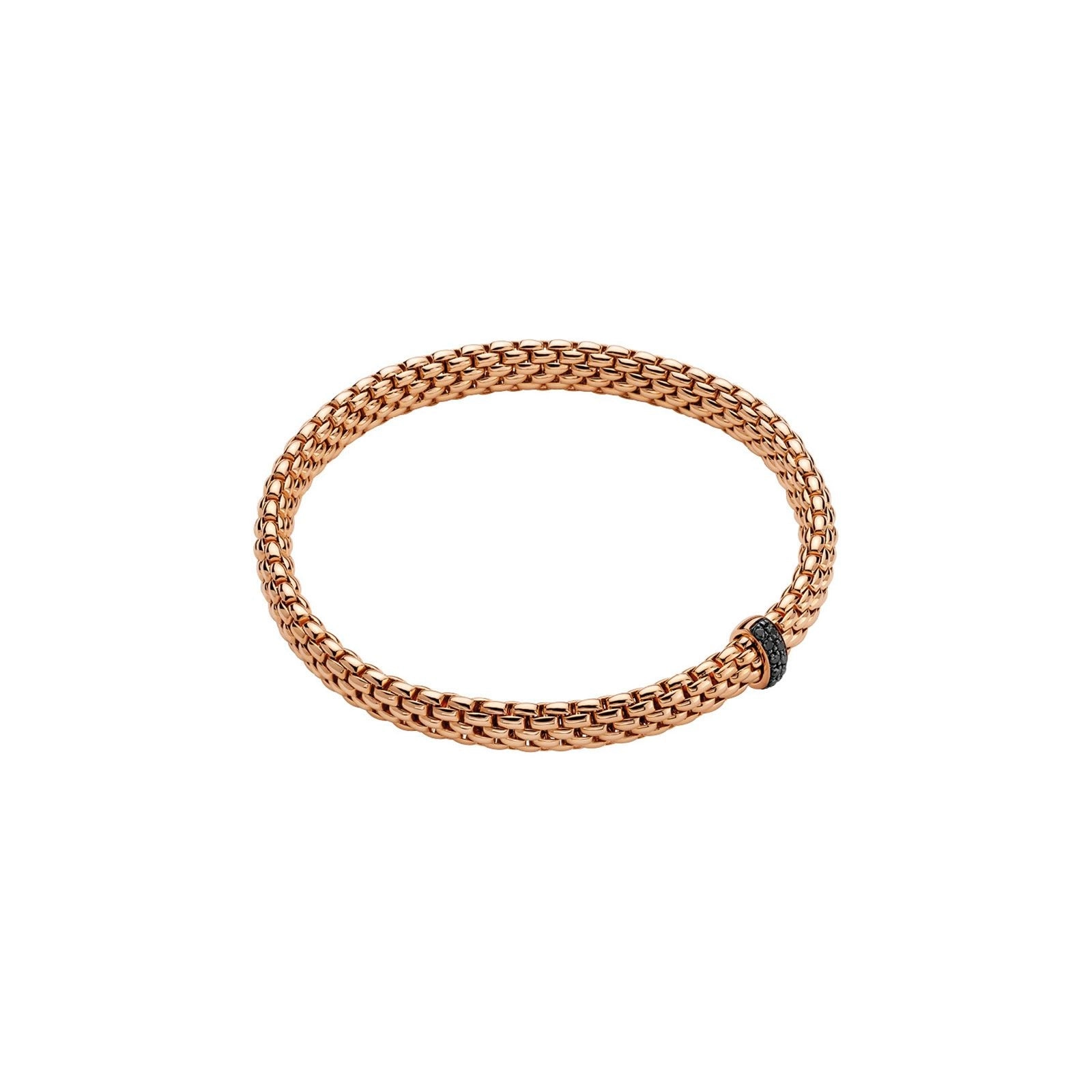 Vendome 18ct Rose Gold Black Diamond Flex'it Bracelet 56002BX_BN_R_X3X