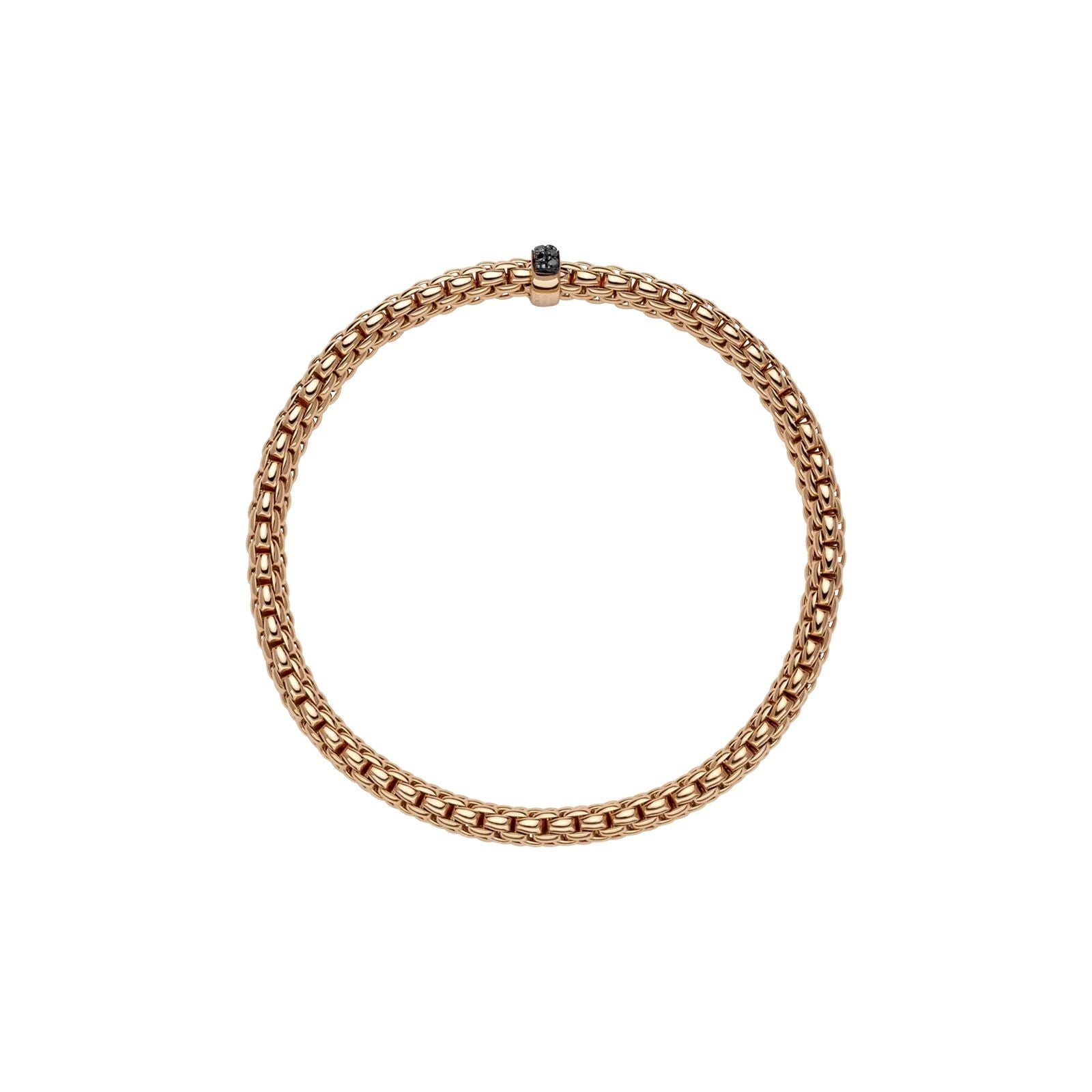 Vendome 18ct Rose Gold Black Diamond Flex'it Bracelet 56002BX_BN_R_X3X